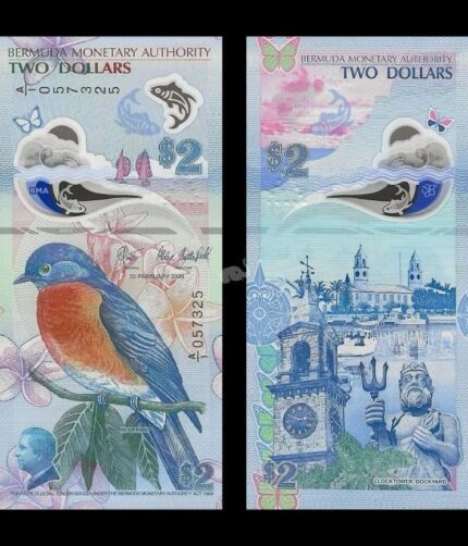 Bermuda 2 Dollars 2024 P-W63 UNC Polymer