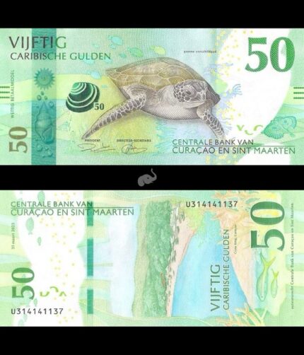 Curaçao & Sint Maarten 50 Caribbean Guilders 2025 P-3 UNC