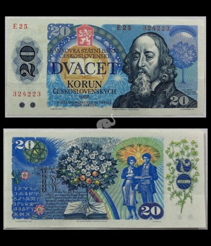 Czechoslovakia 20 Korun 1988 P-95b UNC