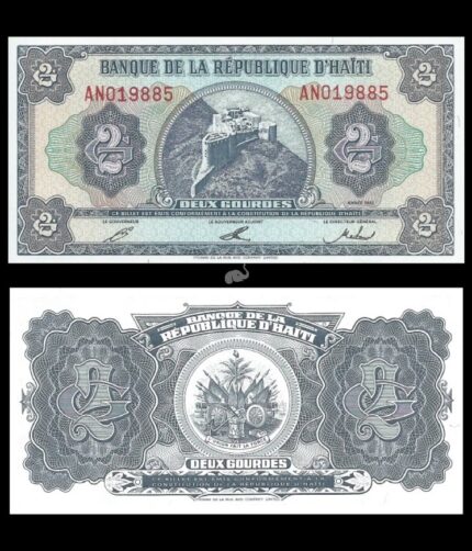 Haiti 2 Gourdes 1992 P-260 UNC