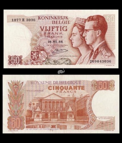 Belgium 50 Francs 1966 P-139(3) UNC