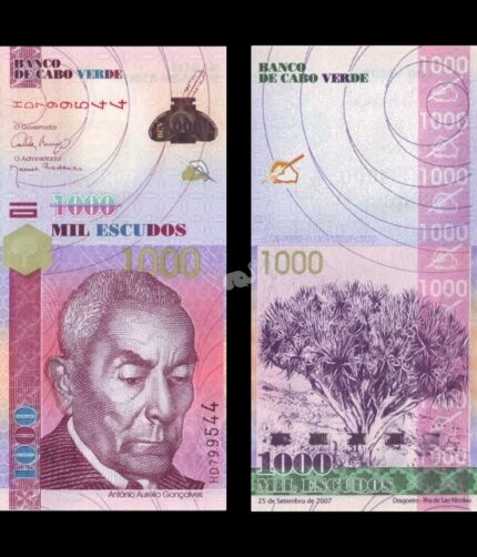 Cape Verde 1000 Escudos 2007 P-70 UNC