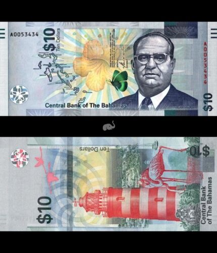 Bahama 10 Dollars 2022 P-87 UNC