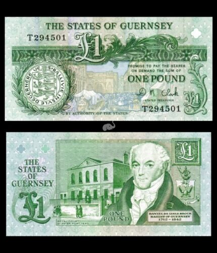 Guernsey 1 Pound 1991-2016 P-52c UNC