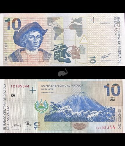 El Salvador 10 Colones 1998 P-148b UNC