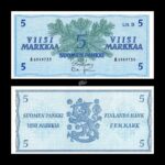 Finland 5 Markka 1963 P-106Aa(36) UNC