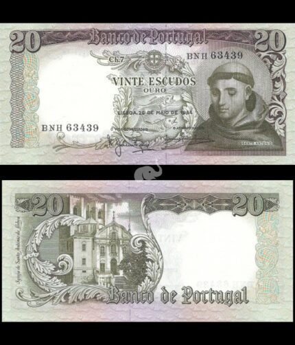 Portugal 20 Escudos 1964 P-165b(5) UNC