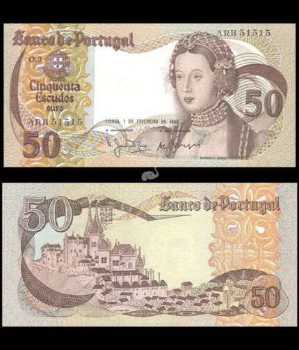 Portugal 50 Escudos 1980 P-174b(7) UNC