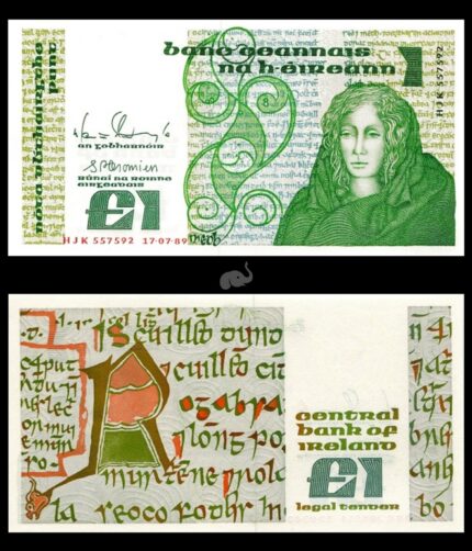 Ireland 1 Pound 1989 P70d UNC