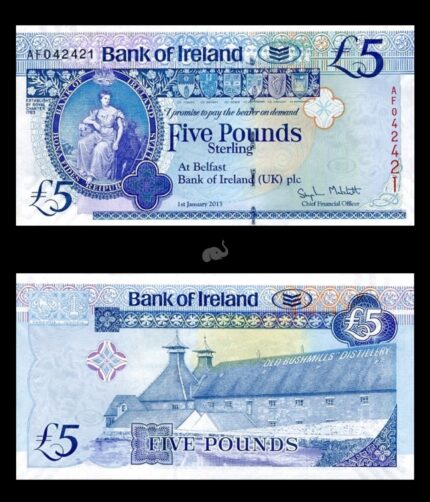 Northern Ireland 5 Pounds 2013 P86a UNC