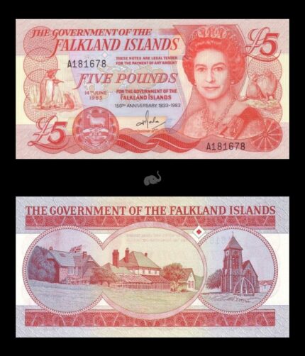 Falkland Islands 5 Pounds 1983 P12a Commemorative QEII UNC