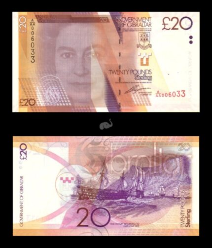 Gibraltar 20 Pounds 2011 P37 UNC