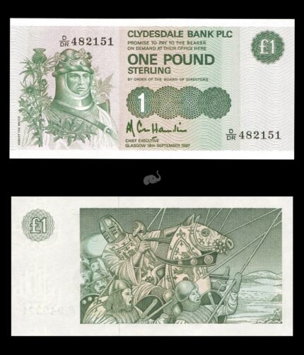 Scotland 1 Pound 1988 P211d UNC