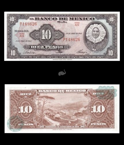 Mexico 10 Pesos 1963 P58j UNC