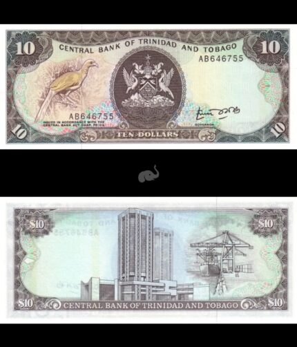 Trinidad and Tobago 10 Dollars 1985 P38a UNC