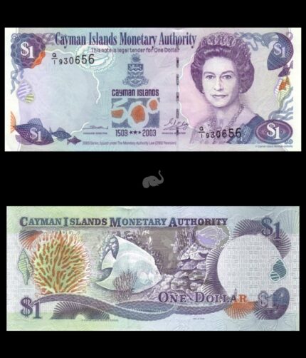 Cayman Islands 1 Dollar 2003 P30a UNC QEII Commemorative