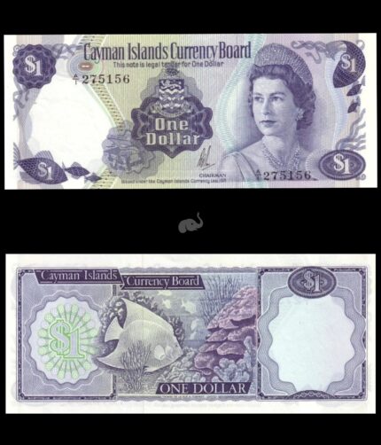 Cayman Islands 1 Dollar 1971 P-1a Queen Elizabeth II First Issue UNC Banknote