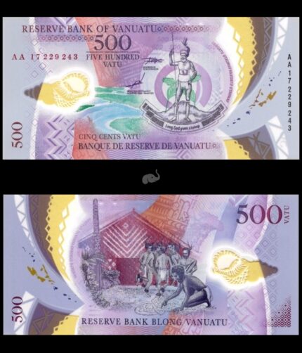 Vanuatu 500 Vatu 2017 P18(2) UNC Polymer