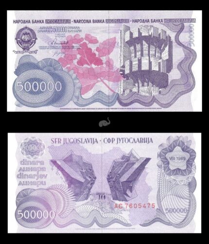 Yugoslavia 500000 Dinara 1989 P98a UNC