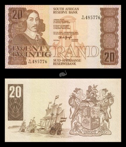 South Africa 20 Rand 1984 P121a UNC