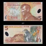 New Zealand 5 Dollar 2003 P185b UNC