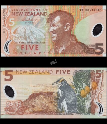 New Zealand 5 Dollar 2003 P185b UNC