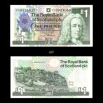 Scotland 1 Pound 1992 Offical Plastic Folder Commemorative European Summit UNC