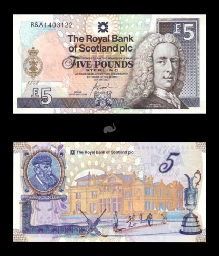 Scotland 5 Pounds 2004 P363 Commemorative Banknote with folder UNC