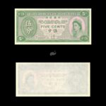 Hong Kong 5 cents 1961-95 P-326 Queen Uniface UNC