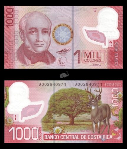 Costa Rica 1000 Colones 2009 P274a Polymer UNC Banknote