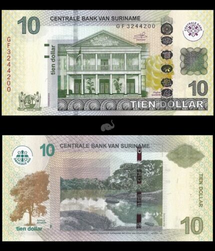 Suriname 10 Dollars 2019 P163 UNC