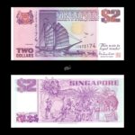 Singapore 2 Dollars 1992 P28 UNC