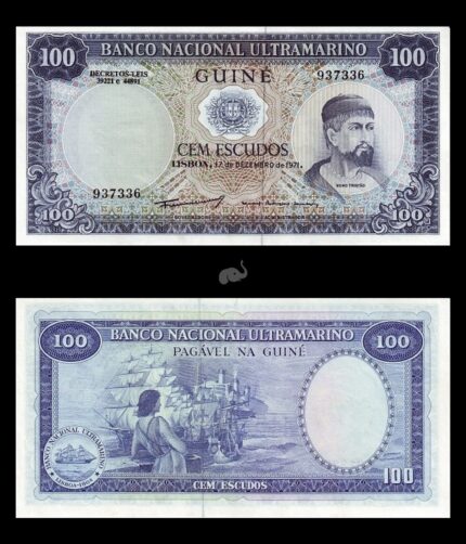 Portuguese Guinea 100 Escudos 1971 P45a(5) UNC