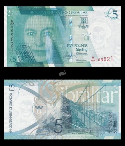 Gibraltar 5 Pounds 2020 PW42 UNC