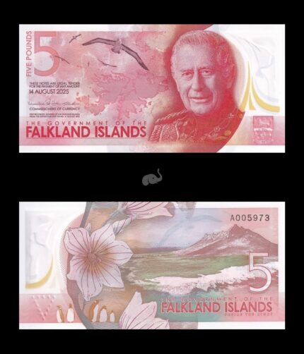 Falkland Islands 5 Pounds PW20 2025 Polymer UNC
