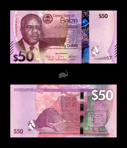 Belize 50 Dollars PW77 2025 UNC