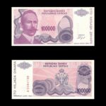 Bosnia 100000 Dinara 1993 P154 UNC